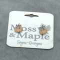 Pumpkin Acrylic Earrings with Gingham Pattern and Bow