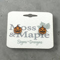 Jack-O-Lantern Pumpkin Acrylic Earrings