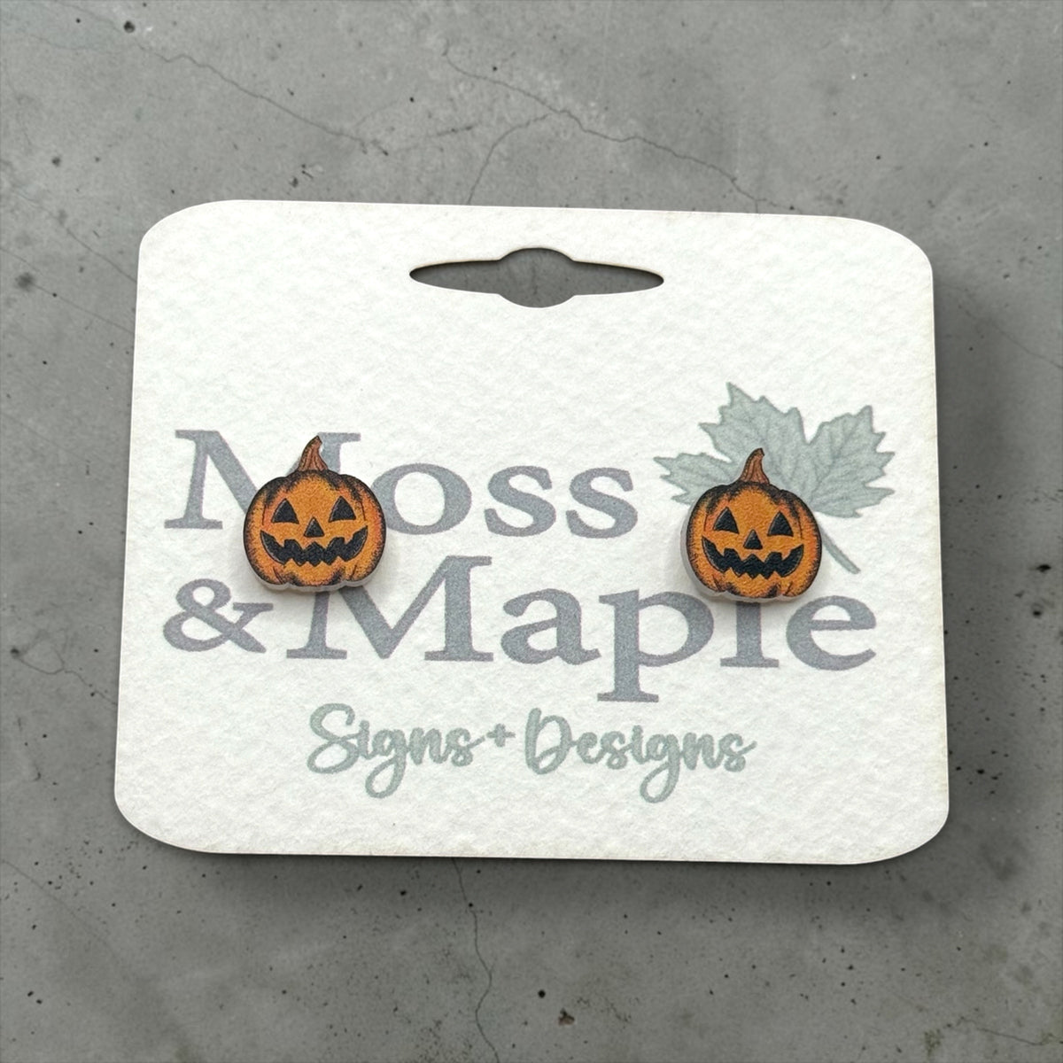 Jack-O-Lantern Pumpkin Acrylic Earrings