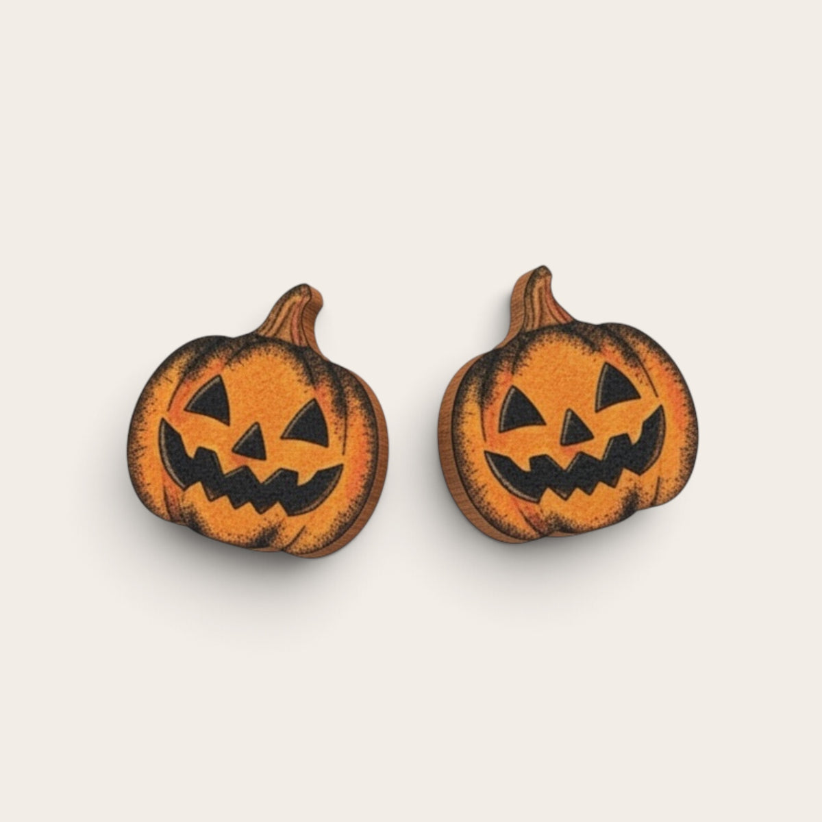Jack-O-Lantern Pumpkin Acrylic Earrings